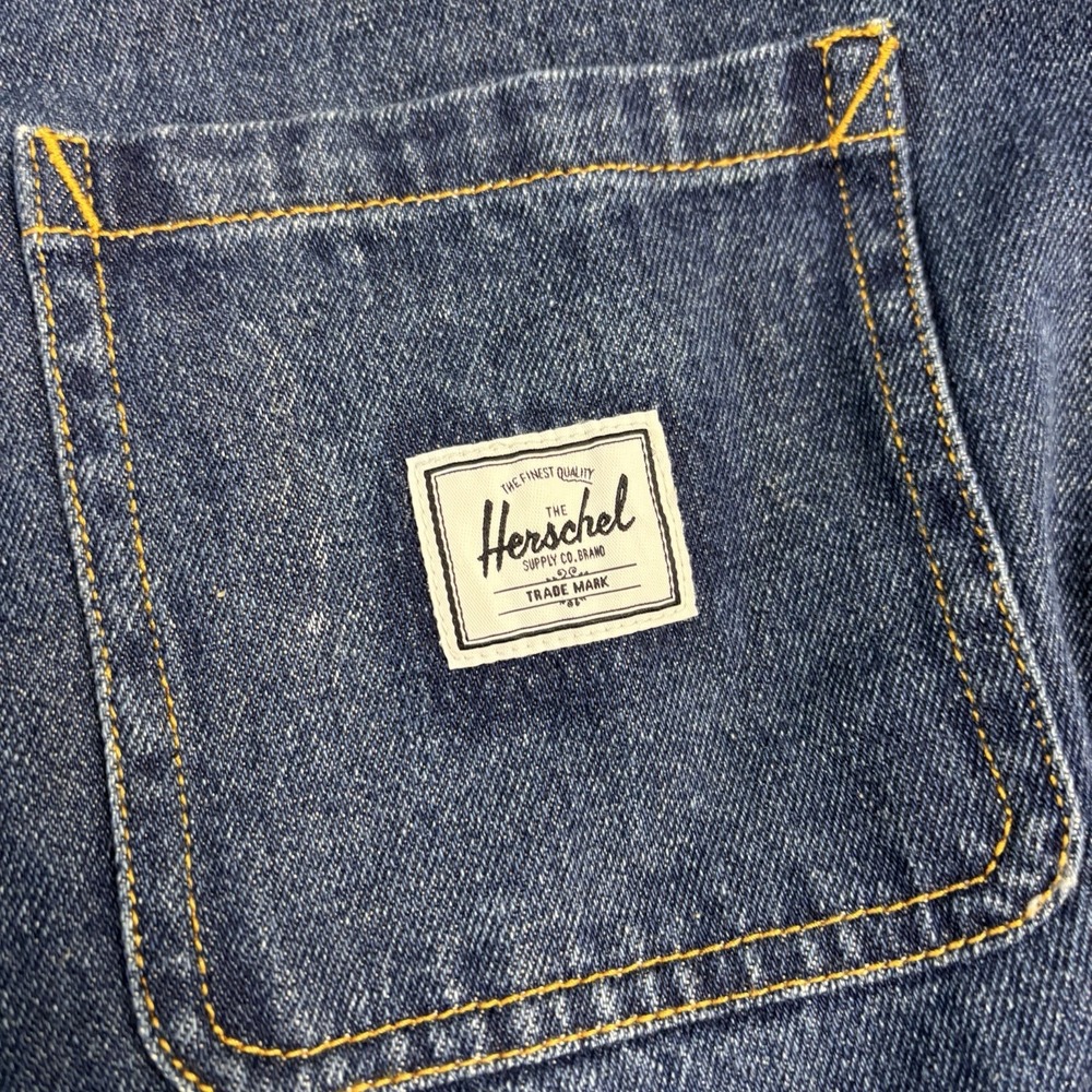 Herschel Supply Co Men's XL Denim Shop Jean Jacket Varsity Button 50068-00607 - Picture 5 of 16
